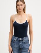 Tommy Hilfiger боди дамско с памук тъмносиньо UW0UW06275