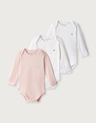 Tommy Hilfiger боди за бебе от памук с еластан 3 броя розово KN0KN02316