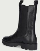 Tommy Hilfiger боти челси дамски от кожа TH STUD LEATHER HIGH CHELSEA черни FW0FW09570