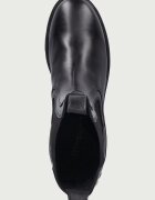 Tommy Hilfiger боти челси дамски от кожа TH STUD LEATHER HIGH CHELSEA черни FW0FW09570