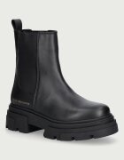 Tommy Hilfiger боти челси с платформа дамски от кожа LEATHER CHUNKY CHELSEA BOOT черни FW0FW09679