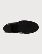 Tommy Hilfiger ботуши под коляното с дебел ток дамски от кожа TH STUD HEEL RIDING KNEE BOOT черни FW0FW09551