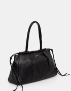 Tommy Hilfiger чанта с дълга дръжка дамска от кожа черна AW0AW19223