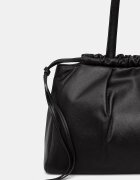 Tommy Hilfiger чанта с дълга дръжка дамска от кожа черна AW0AW19223