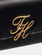 Tommy Hilfiger чанта с регулируема дръжка дамска от кожа черна AW0AW18399