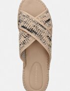 Tommy Hilfiger чехли дамски ESPADRILLE MULE SANDAL RAFFIA бежови FW0FW09139