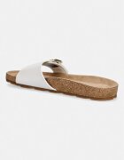 Tommy Hilfiger чехли дамски от кожа TH CLASSIC CORK SANDAL PEARL LTH бели FW0FW09344