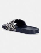 Tommy Hilfiger чехли дамски TH MONOGRAM POOL SLIDE тъмносини FW0FW09423