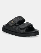 Tommy Hilfiger Чехли TH DOUBLE STRAP RAFFIA SANDAL