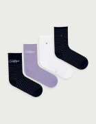 Tommy Hilfiger чорапи дамски с памук 4 броя виолетови 701244115