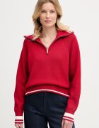 Tommy Hilfiger дамски пуловер от памук червен WW0WW48478