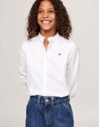 Tommy Hilfiger Детска памучна риза в бяло 8720637748299