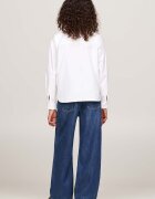 Tommy Hilfiger Детска памучна риза в бяло 8720637748299