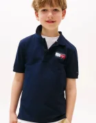 Tommy Hilfiger Детска памучна тениска с яка