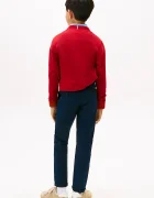 Tommy Hilfiger Детски панталон с памук в тъмносиньо с изчистен дизайн KB0KB09638