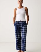 Tommy Hilfiger долнище на пижама дамско от памук тъмносиньо UW0UW06624