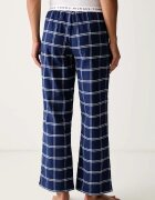 Tommy Hilfiger долнище на пижама дамско от памук тъмносиньо UW0UW06624