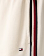 Tommy Hilfiger домашен панталон дамски от памук бежов с висока талия UW0UW06628