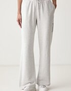 Tommy Hilfiger домашен панталон дамски от памук сив UW0UW06620