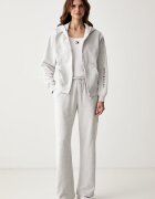 Tommy Hilfiger домашен панталон дамски от памук сив UW0UW06620
