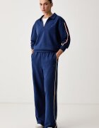 Tommy Hilfiger домашен суичър дамски от памук син UW0UW06629