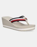Tommy Hilfiger Джапанки TH CORPORATE WEDGE BEACH SANDAL
