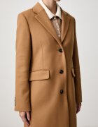 Tommy Hilfiger елегантно палто дамско с вълна бежово WW0WW51106