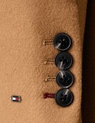 Tommy Hilfiger елегантно палто дамско с вълна бежово WW0WW51106