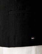 Tommy Hilfiger елек с едноредно закопчаване дамски с добавен лен черен WW0WW50081