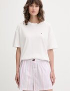 Tommy Hilfiger късо долнище на пижама дамско от памук розово UW0UW06503