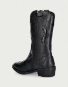 Tommy Hilfiger каубойски ботуши за деца от кожа черни T3A6-35193