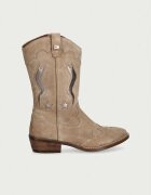 Tommy Hilfiger каубойски ботуши за деца от велур бежови T3A6-35194