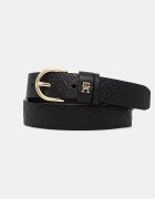 Tommy Hilfiger колан дамски от кожа черен AW0AW18856