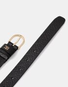 Tommy Hilfiger колан дамски от кожа черен AW0AW18856