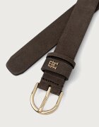 Tommy Hilfiger колан дамски от велур кафяв AW0AW19793