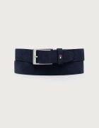 Tommy Hilfiger колан мъжки от велур тъмносин AM0AM15047