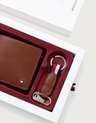 Tommy Hilfiger комплект портфейл и ключодържател мъжки от кожа кафяв AM0AM14805