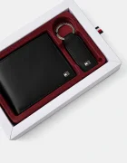 Tommy Hilfiger Кожен портфейл + ключодържател мъжки в черно