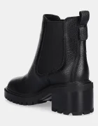Tommy Hilfiger Кожени боти челси TH LEATHER CHELSEA CLEATED HEEL в черно с дебел ток FW0FW08774