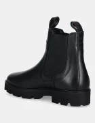 Tommy Hilfiger Кожени боти челси TH LTHR LOW CHELSEA в черно с равна подметка FW0FW08775