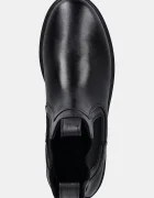 Tommy Hilfiger Кожени боти челси TH LTHR LOW CHELSEA в черно с равна подметка FW0FW08775