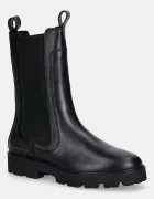 Tommy Hilfiger Кожени боти челси TH LTHR MID CHELSEA