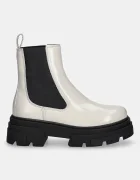 Tommy Hilfiger Кожени боти челси TH SHINY LEATHER CHELSEA в бежово с платформа с лека изолация FW0FW09042