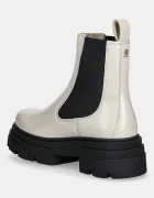 Tommy Hilfiger Кожени боти челси TH SHINY LEATHER CHELSEA в бежово с платформа с лека изолация FW0FW09042