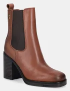 Tommy Hilfiger Кожени боти SQUARE TOE CHELSEA HIGH BLOCK HL