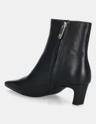 Tommy Hilfiger Кожени боти SQUARE TOE KITTEN BOOTIE в черно с дебел ток FW0FW08768