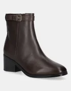 Tommy Hilfiger Кожени боти TH BUCKLE RIDING MID HEEL BOOTIE
