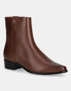 Tommy Hilfiger Кожени боти TH LEATHER POINTY ZIP BOOTIE