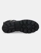 Tommy Hilfiger Кожени боти TH LTHR BIKER LACEUP в черно с равна подметка FW0FW08986