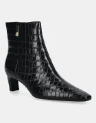 Tommy Hilfiger Кожени боти TH SQUARE TOE CROC KITTEN BOOTIE